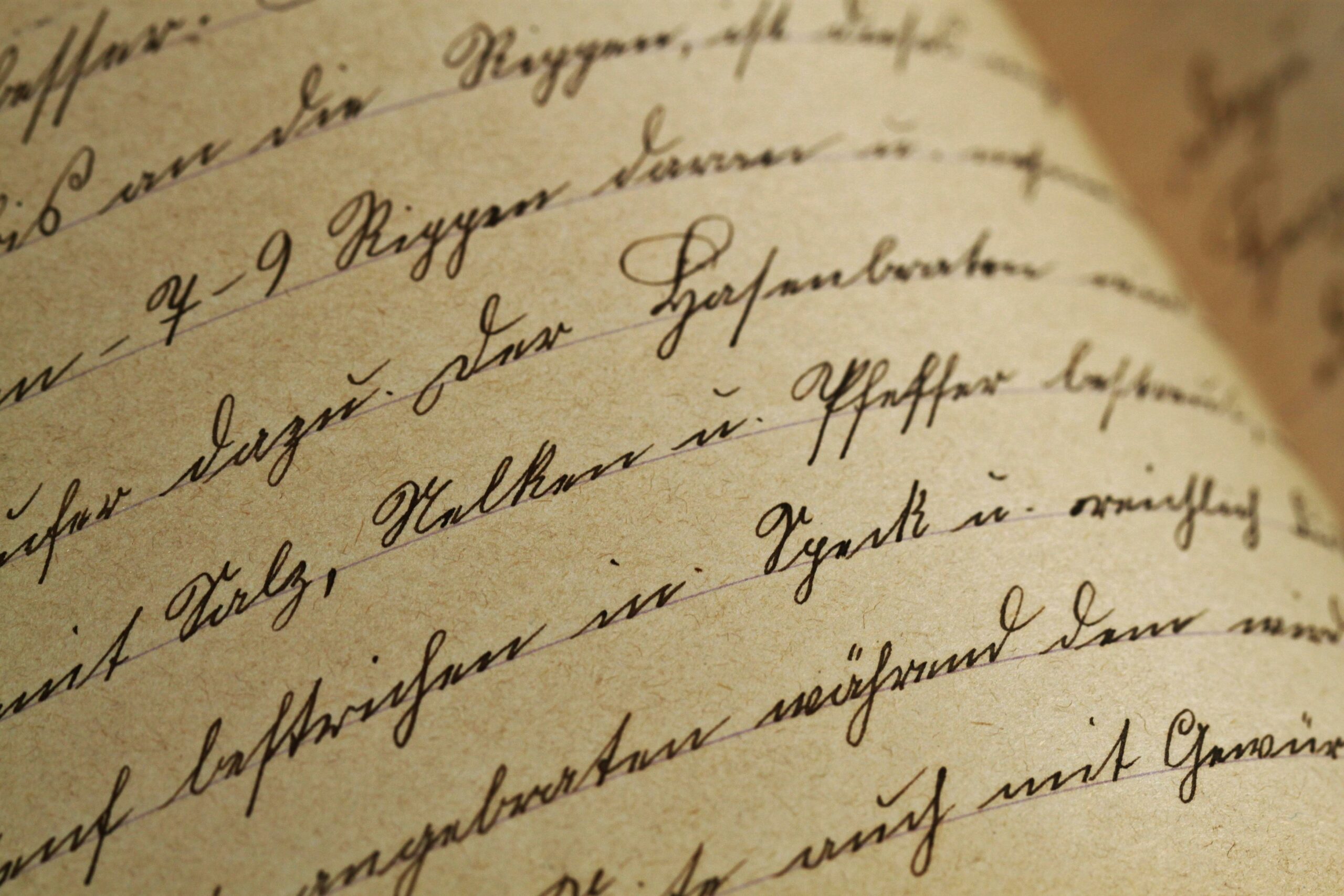 page calligraphie, d'état civil